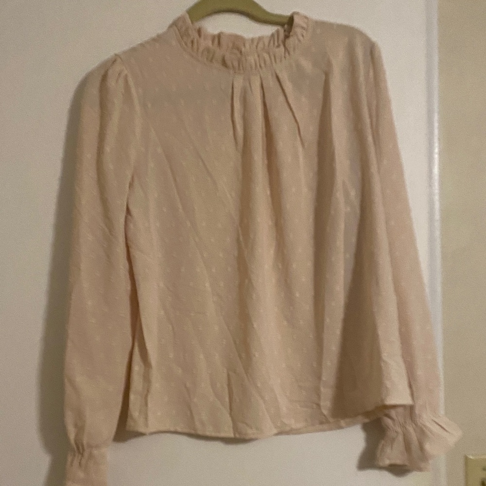 Chic Cream Ruffle Blouse